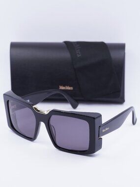 Max Mara SPARK6 MM0124 01A Butterfly Sunglasses - Black / Smoke